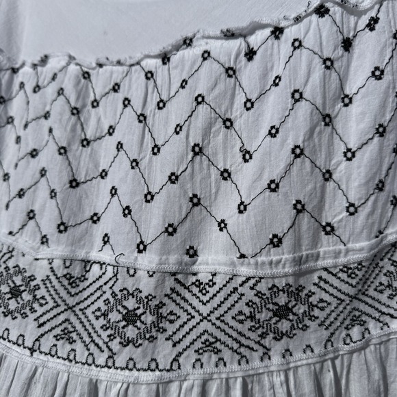 Apostrophe Lined A Line Skirt Sz 6 Cotton Cottage-core Romantic Midi Side Zip - Picture 8 of 14